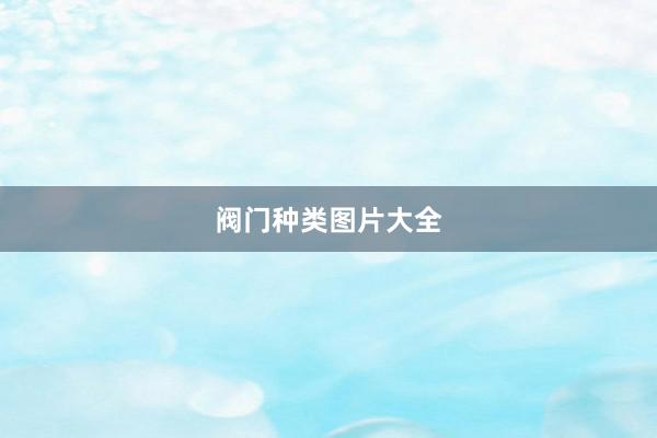 阀门种类图片大全